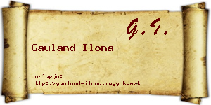 Gauland Ilona névjegykártya